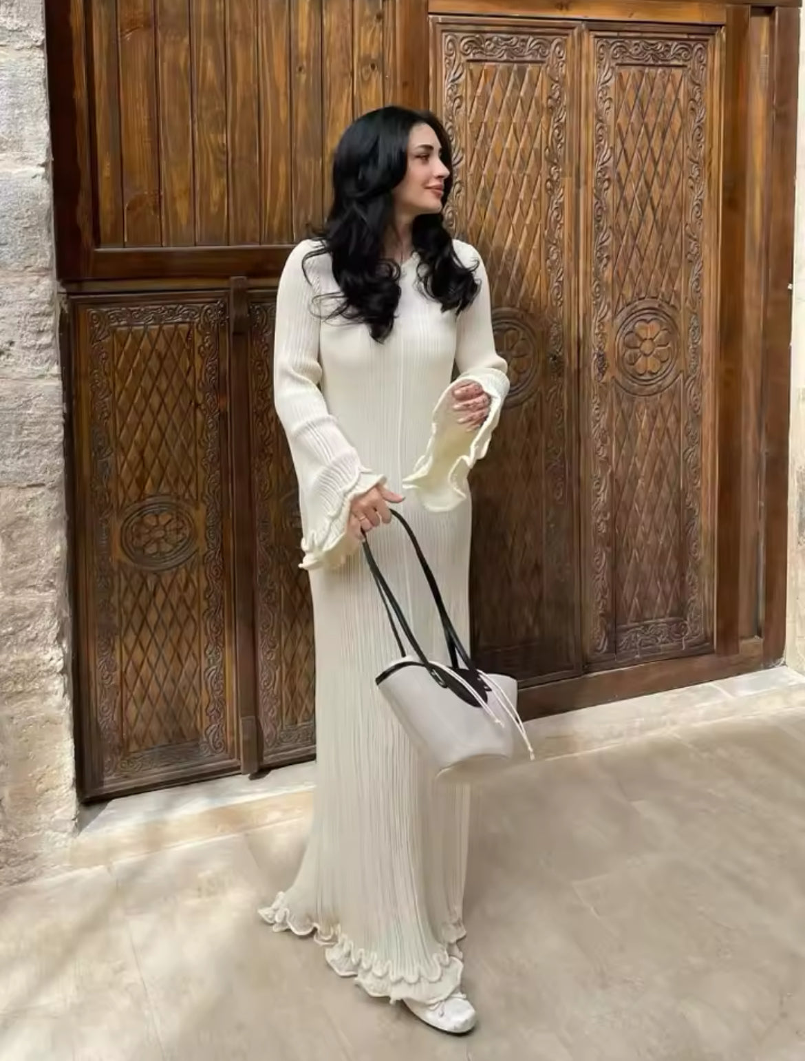 Long knitted dress