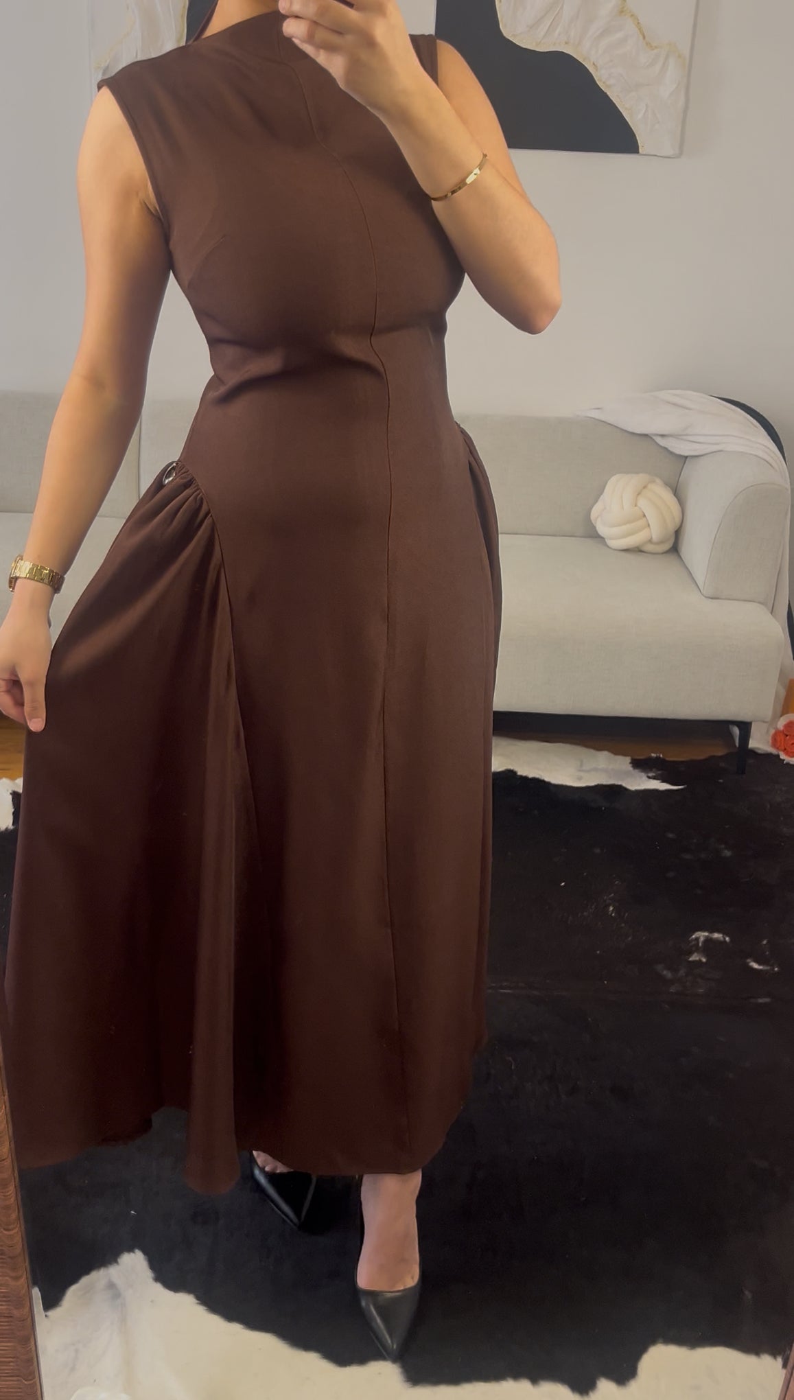 Elegant shawl collar dress