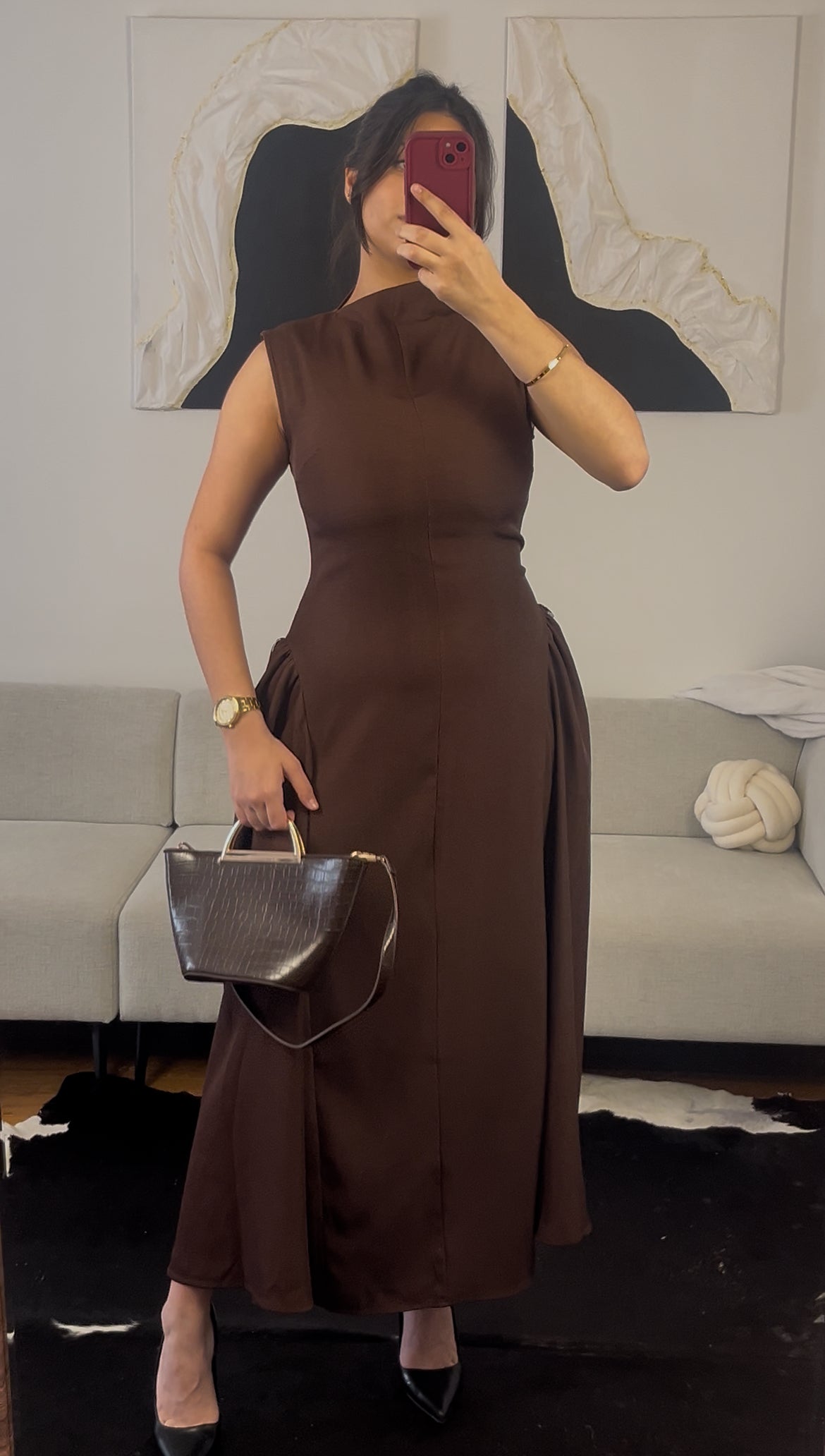 Elegant shawl collar dress