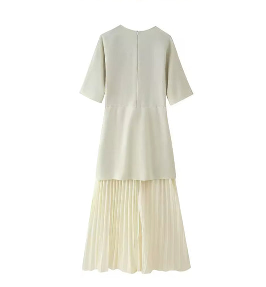 A-line pleated dress