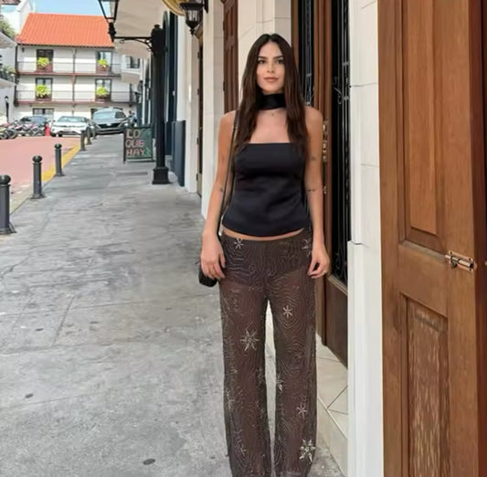 Pantalon fantaisie sequin