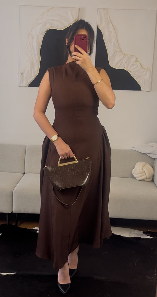 Elegant shawl collar dress